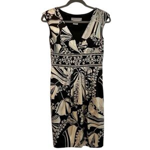 Y2K Maggy London Black White Floral cap sleeve Mini
cocktail dress wedding guest
